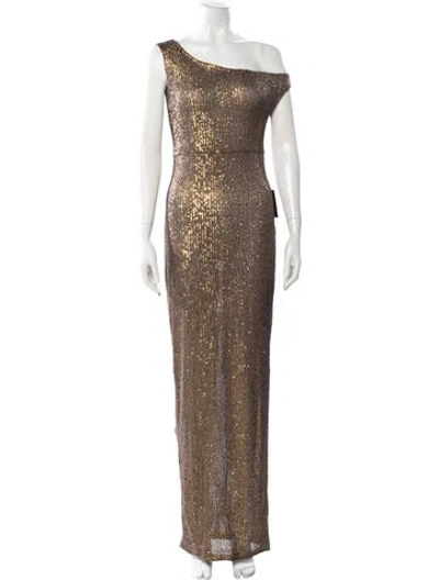 Pre-owned Norma Kamali Asymmetrical Long Dress W/ Tags In Brown