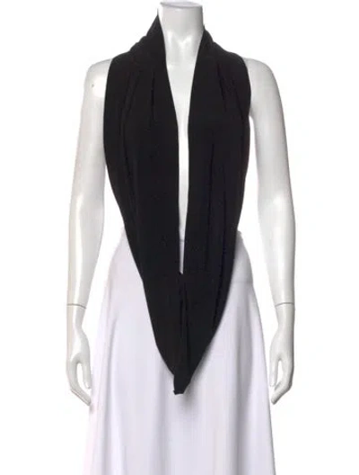 Pre-owned Norma Kamali Asymmetrical Sleeveless Top In Black