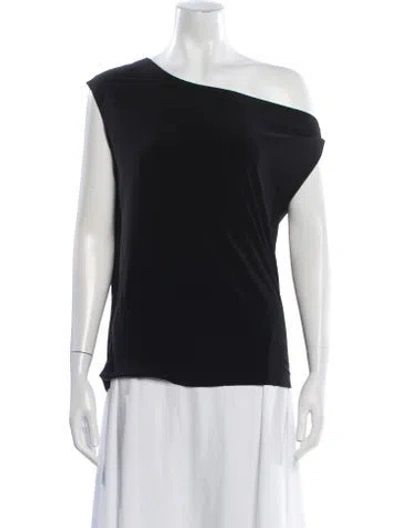 Pre-owned Norma Kamali Asymmetrical Sleeveless Top In Blue