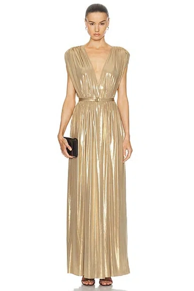 Norma Kamali Athena Gown In Gold