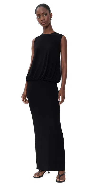 Norma Kamali Babydoll Gown Black