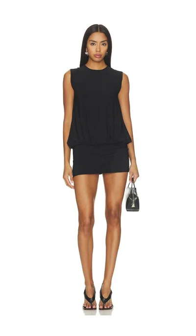 Norma Kamali Babydoll Mini Dress In Black
