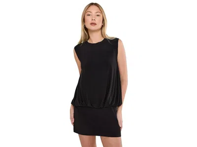 Norma Kamali Babydoll Mini Dress Women's Dress Black: Sm (women's 4), Elastane/polyester