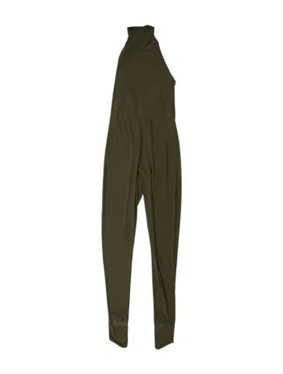 Pre-owned Norma Kamali Bateau Neckline Jumpsuit In Green