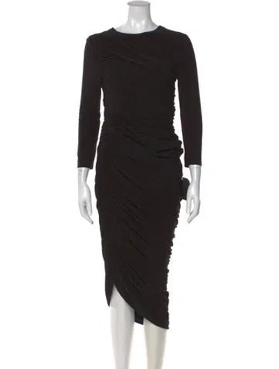 Pre-owned Norma Kamali Bateau Neckline Long Dress In Black