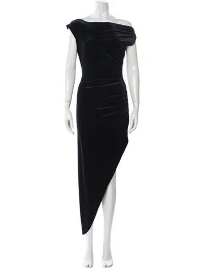 Pre-owned Norma Kamali Bateau Neckline Long Dress In Black