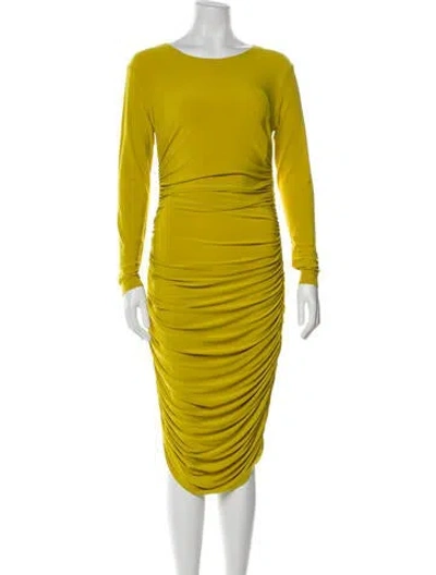 Pre-owned Norma Kamali Bateau Neckline Long Dress In Green
