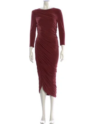 Pre-owned Norma Kamali Bateau Neckline Long Dress In Purple