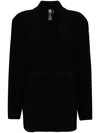 Norma Kamali Belted Double-breasted Blazer In Black