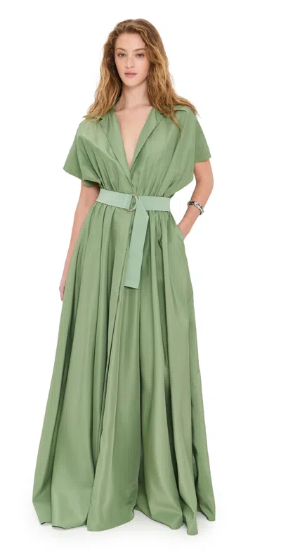 Norma Kamali Light Green Shirt Long Dress