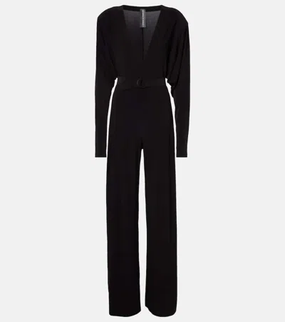 Norma Kamali Belted Jumpsuit In Black