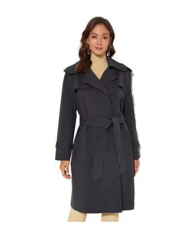 Norma Kamali Belted Trench Coat In Black