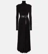 Norma Kamali Long Sleeve Turtle Neck Dress In Black
