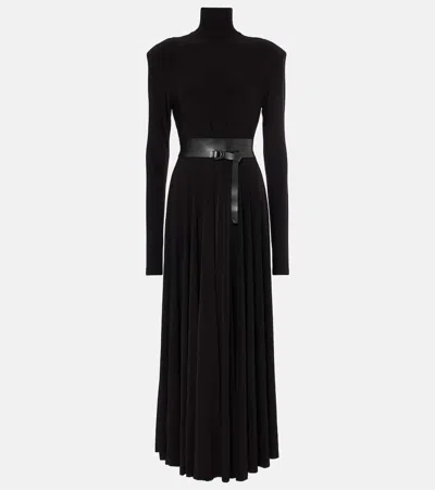 NORMA KAMALI BELTED TURTLENECK MIDI DRESS