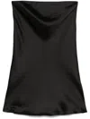 Norma Kamali Strapless Satin-crepe Mini Dress In 黑色