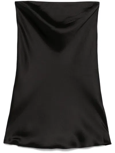 Norma Kamali Bias-cut Strapless Mini Dress In Black
