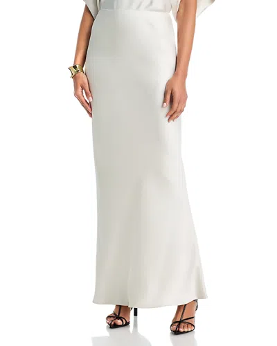Norma Kamali Bias Obie Skirt In White