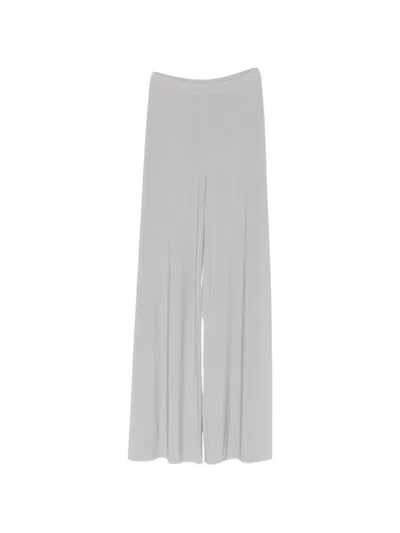 Norma Kamali Bias Straight-leg Trousers In Gray