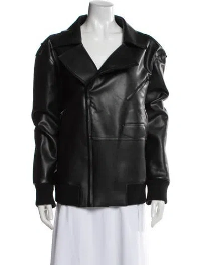 Pre-owned Norma Kamali Biker Jacket In Black