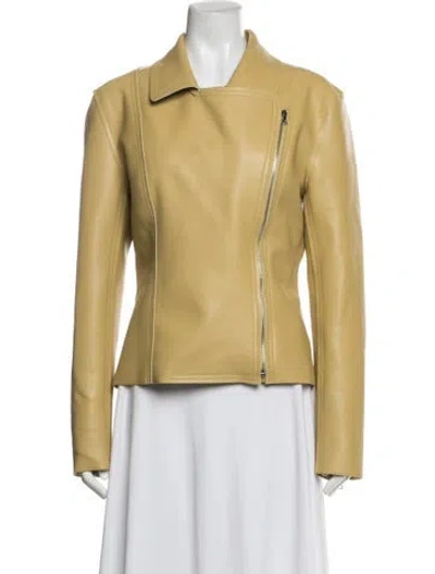 Pre-owned Norma Kamali Biker Jacket In Yellow
