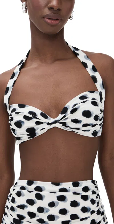 Norma Kamali Bill Bra Bikini Top Paint Dots