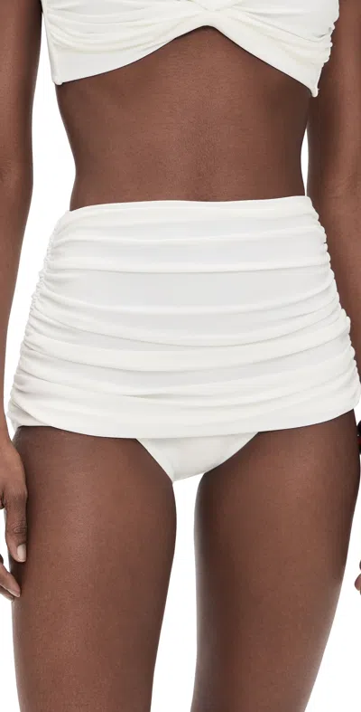 Norma Kamali Bill High Waist Bikini Bottoms Snow White