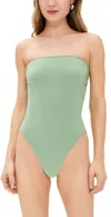 Norma Kamali Bishop One Piece Vintage Green In Vintage Green