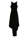 Norma Kamali Asymmetric Mini Dress In Black