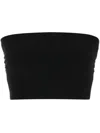 Norma Kamali Strapless Cropped Top In Black