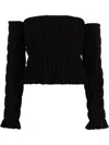 Norma Kamali Velvet Tube Top With Detached Sleeves In Black