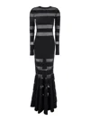 Norma Kamali Black Crewneck Dress With Fishtail Design In Black