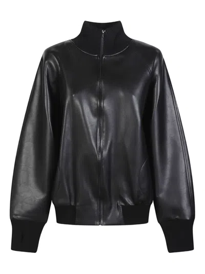 NORMA KAMALI BLACK HIGH-NECK JACKET
