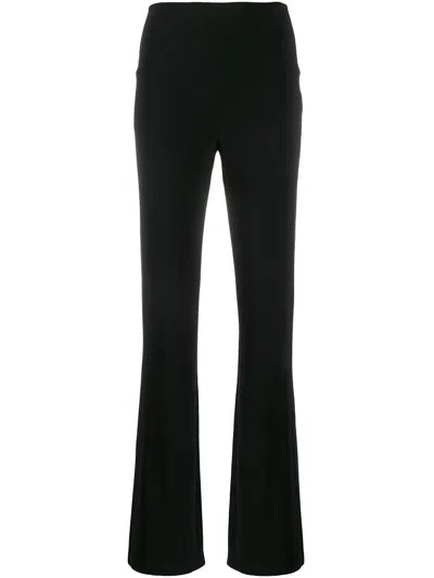 Norma Kamali Black High-waist Flared Trousers
