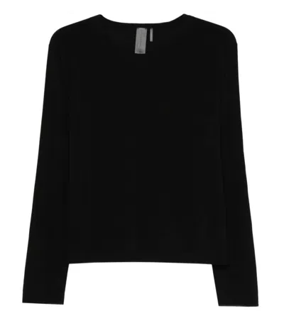 Norma Kamali Black Round Neck T-shirt