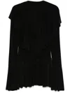 Norma Kamali Ruffled Jersey Mini Dress In Schwarz
