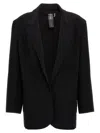 Norma Kamali Single-breasted Buttoned Blazer In Black