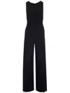 Norma Kamali Kamali Kulture Shirred Waist Jumpsuit Black In Black