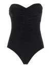 Norma Kamali Black Sleeveless Top With Ruches In Black