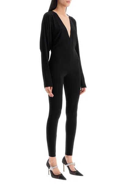 Norma Kamali Jumpsuit With Deep V-neck In Black
