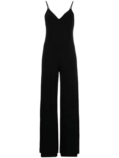 NORMA KAMALI SLIP WIDE-LEG JUMPSUIT - WOMEN'S - POLYESTER/SPANDEX/ELASTANE