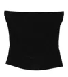 Norma Kamali Black Solid Strapless Top In Black