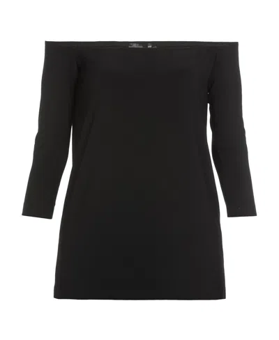 Norma Kamali Off Shoulder Jersey Top In Black