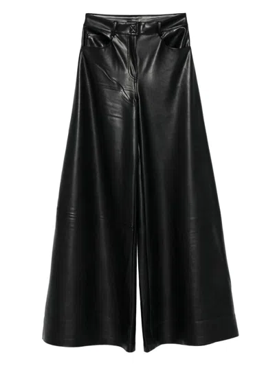 Norma Kamali Black Wide Leg Trousers