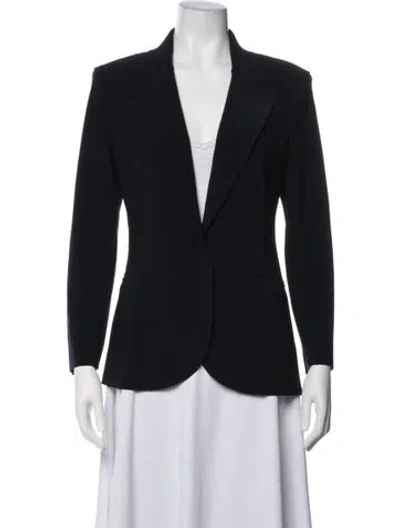 Pre-owned Norma Kamali Blazer In Black/blue