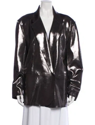 Pre-owned Norma Kamali Blazer In Gray