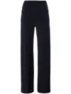 Norma Kamali Dark Blue Stretch Fabric Trousers In Blue