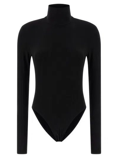 Norma Kamali Turtleneck Long-sleeve Bodysuit In Black