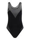 Norma Kamali Combo Mio One Piece Swimsuit In Black