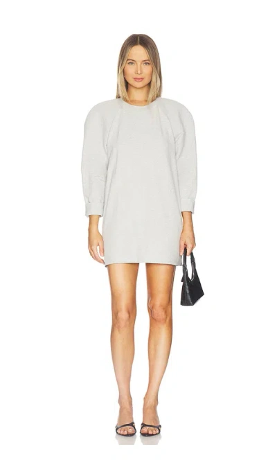Norma Kamali Bomber 1980s Mini Dress In Light Heather Grey