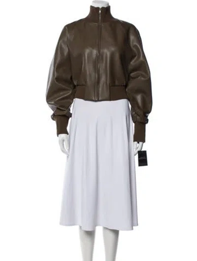 Pre-owned Norma Kamali Bomber Jacket W/ Tags In Brown
